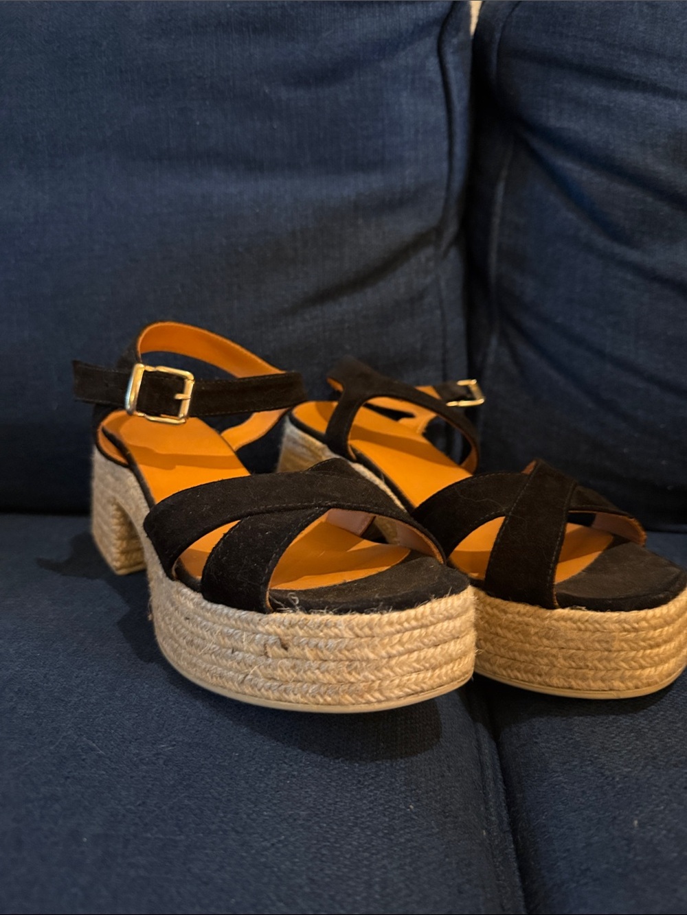 Sezane Manon Espadrilles Black - Size US 9